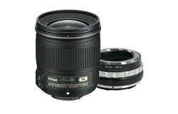 Nikon AF-S NIKKOR 28mm f&sol;1&period;8G Lens Black &plus; Innovexee Lens Mount Adapter for Nikon F Mount G-Type Lenses to Mount on Nikon Z Series Cameras - Manual Control