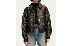 Scotch & Soda Animal Jacquard Jacket In Multi