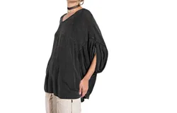 Easel Savi Batwing Dolman Top In Black