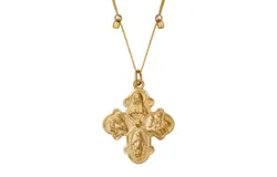 &livy 4-Way Cross Necklace In Gold On Gold