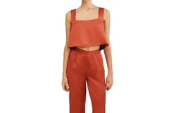 Posse Gigi Crop Top In Redwood