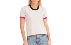 Kerri Rosenthal Lonnie Ringer Tee In Quartz