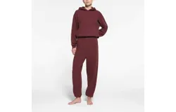 Skims Women Cotton Fleece Jogger In Oxblood