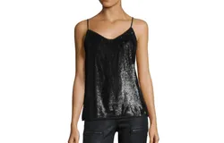 Joie Gowa Sequin Top In Black