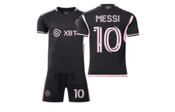 Kids Soccer Football Jersey Miami Messi &num;10 Away Soccer Jersey Kit