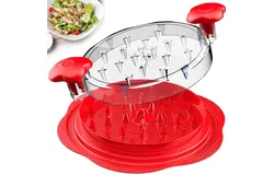 Picadora de carne manual&comma; trituradora de pollo&comma; artefacto suplemento para comida para mascotas&comma; herramienta para desgarrar vegetales&comma; separador de cocina-rojo