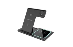 3-in-1 Wireless Charger, Desktop Folding Cell Phone Holder, Wireless Charger