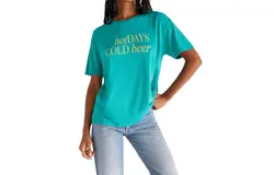 Z Supply Cold Beer Tee In Teal