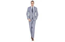 Braveman Men’s Window Pane Slim Fit Suits