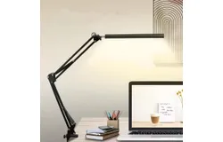 Lámpara de Escritorio LED de 10W&comma; 3 Modos de Luz con 10 Brillos Infinitos Ajustables&comma; Lámpara de Mesa Plegable y Rotable de 360 Grados para Trabajar o Estudiar Cuidando los Ojos