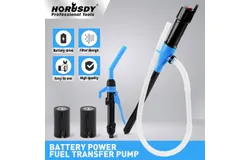 Portable Fuel Transfer Pump Battery Powered - gas pump for Gas&comma; Fuel&comma; Diesel&comma; Water Transfer - 2&period;6 GPM Multi-Use Siphon Fuel Transfer Pump-Blue