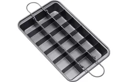 Brownie pan with dividers&comma; nonstick backing pan&comma; brownie pan&comma; lasagna pan&comma; brownie tray&comma; 18 pre-sliced &ZeroWidthSpace;&ZeroWidthSpace;brownie pans&comma; all edges&comma; muffin and cupcake pan&comma; Brownie cake &lpar;grey&rpar;