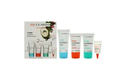 My Clarins Set by Clarins for Women - 4 Pc 1oz Re-Move Purifying Cleansing Gel&comma; 0&period;5oz Re-Boost Hydra-Energizing Cream&comma; 0&period;5oz Re-Charge Hydra Replumping Night Mask&comma; 0&period;1oz Re-Fresh Fatigue - Fighter Eye Care