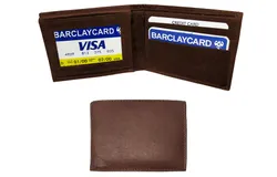 Wallet Leather Bi-Fold Brown