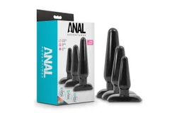 Anal Adventures Basic Plug Kit Black