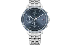 Reloj Tommy Hilfiger Mujer &vert; Coleccion Madison &vert; Modelo 1782188 &vert; Caja Redonda &vert; &Oslash; 38mm Acero inoxidable &vert; Cierre Desplegable &vert; Movimiento Cuarzo &vert; Dial Azul &vert; Cristal Mineral &vert; Correa Acero inoxidable Plateado &vert; 30m &sol; 3 ATM &vert; L&iacute;nea Lujo