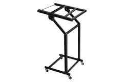 5 Core DJ Mixer Stand 12U Adjustable Rack Mount Rolling Stage Cart Pro Audio Studio Equipment w Wheel