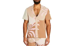 Ser&period;o&period;ya Lei Shirt In Jacquard Brown&sol;pink