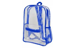 Cap Zone Women&apos;s Extra Large Outlined Clear Pvc Backpack In Royal Blue