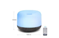 ASAKUKI 500ml Premium&comma; Essential Oil Diffuser with Remote Control&comma; 5 in 1 Ultrasonic Aromatherapy Fragrant Oil Humidifier Vaporizer&comma; Timer and Auto-Off Safety Switch ，gray