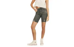 Jbd&period; Destroyed Hem Biker Shorts In Black