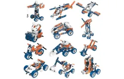 12 in 1 Steam Toys for 5 6 7 8 9&plus; Year Old Building Block Steam Activities Projects Kit Kids age 4-8 5-7 Creative Set Helicopter Excavator Educationa Engineering Erector Set Birthday Gift Boy Toys Girl