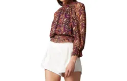 Gilner Farrar Dell Blouse In Psychedelic Paisley