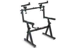 2 Tier Keyboard Stand Z Style Adjustable Heavy Duty Electric Piano Riser Holder