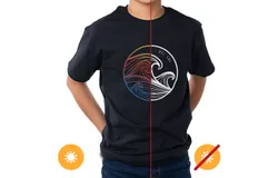 Men Crew Tee - Wave - Black by DelSol for Men - 1 Pc T-Shirt &lpar;YXS&rpar;