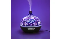 Porseme 400ml Essential Oil Diffuser 3D Glass Aromatherapy Ultrasonic Humidifier - Auto Shut-Off&comma; Timer Setting&comma; BPA Free for Home Hotel Yoga Gift&comma;dark wood grain heart&comma;