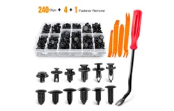 GOOACC - GRC-33 240PCS Bumper Retainer Clips Car Plastic Rivets Fasteners Push Retainer Kit Most Popular Sizes Auto Push Pin Rivets Set -Door Trim Panel Fender Clips for GM Ford Toyota Honda Chrysler