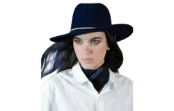 Thesalting Unisex Felted Wool Hat In Navy
