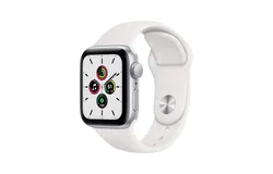 Apple Watch SE &lpar;GPS&comma; 40mm&rpar; - Silver Aluminum Case with White Sport Band &lpar;Renewed&rpar;