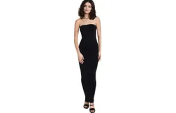 Wolford Women&apos;s Fatal Dress Solid Black Maxi Knit STretch Body Con