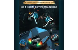 X6 Wireless Bluetooth Headphones Game Headphones Senseless Delay TWS Bluetooth Headphones Earphone LED Digital Display with Strong Endurance