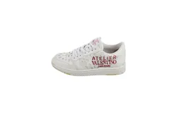 Valentino Garavani Leather Graphic Print Sneakers