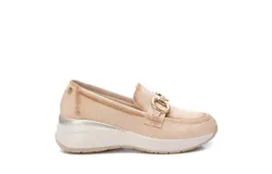 Xti Women&apos;s Suede Gold Chain Moccasins In Beige