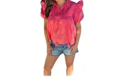 Sincerely Ours Nora Blouse In Pink