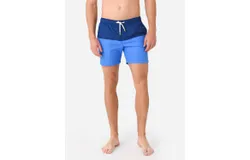 Hartford Bicolor Woven Swim Trunk In Indigo&sol;lagoon