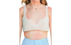 Hot & Delicious Pearl Embellished Top In White