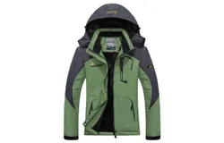 Men&apos;s winter outerwear waterproof ski jacket warm fleece jacket multi-pocket parka raincoat