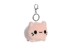 Aurora® Enchanting Tasty Peach® 9cm Strawberry Meowchi Clip-On Pink Stuffed Animal