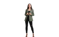 Belle & Bloom Women&apos;s Princess Polina Textured Weave Blazer in Military