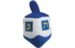 Hanukkah Dog Toys Chanukah Holiday Themed Soft Plush Squeaker Fun Kelev Play &lpar;6&period;5" Dreidel&rpar;