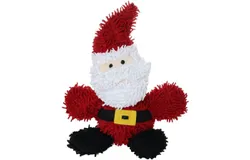 MIGHTYMicrofiber Ball Medium Santa Christmas – Made with Squeaker Balls and Minimal Stuffing&period; Strong & Tough&period; Interactive Play&period; Machine Washable & Floats