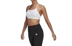 Adidas Light Support Removeable Pads Training Sports Bra In White
