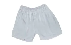 Pj Harlow Adam Satin Boxer With Faux Fly In Dark Silver