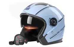 BYB helmet steel helmet &lpar;eye protection lenses &plus; face protection lenses&rpar;（Blue）