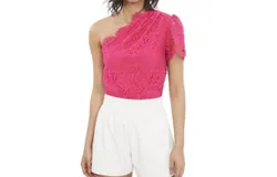 Generation Love Serita Lace Top In Hot Pink