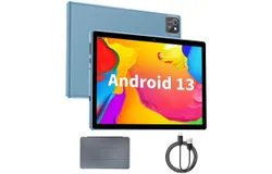 Tablet 10 inch&comma; Android 13 Tablets&comma; 6GB RAM 64GB ROM 512GB Expand&comma; Quad-Core Processor&comma; 1280x800 IPS HD Touch Screen&comma; GPS&comma; WiFi&comma; Dual Camera&comma; Bluetooth&comma; 6000mAh Battery &lpar;Blue&rpar;